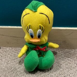 Vintage 1992 looney tunes tweety bird Christmas plush toy